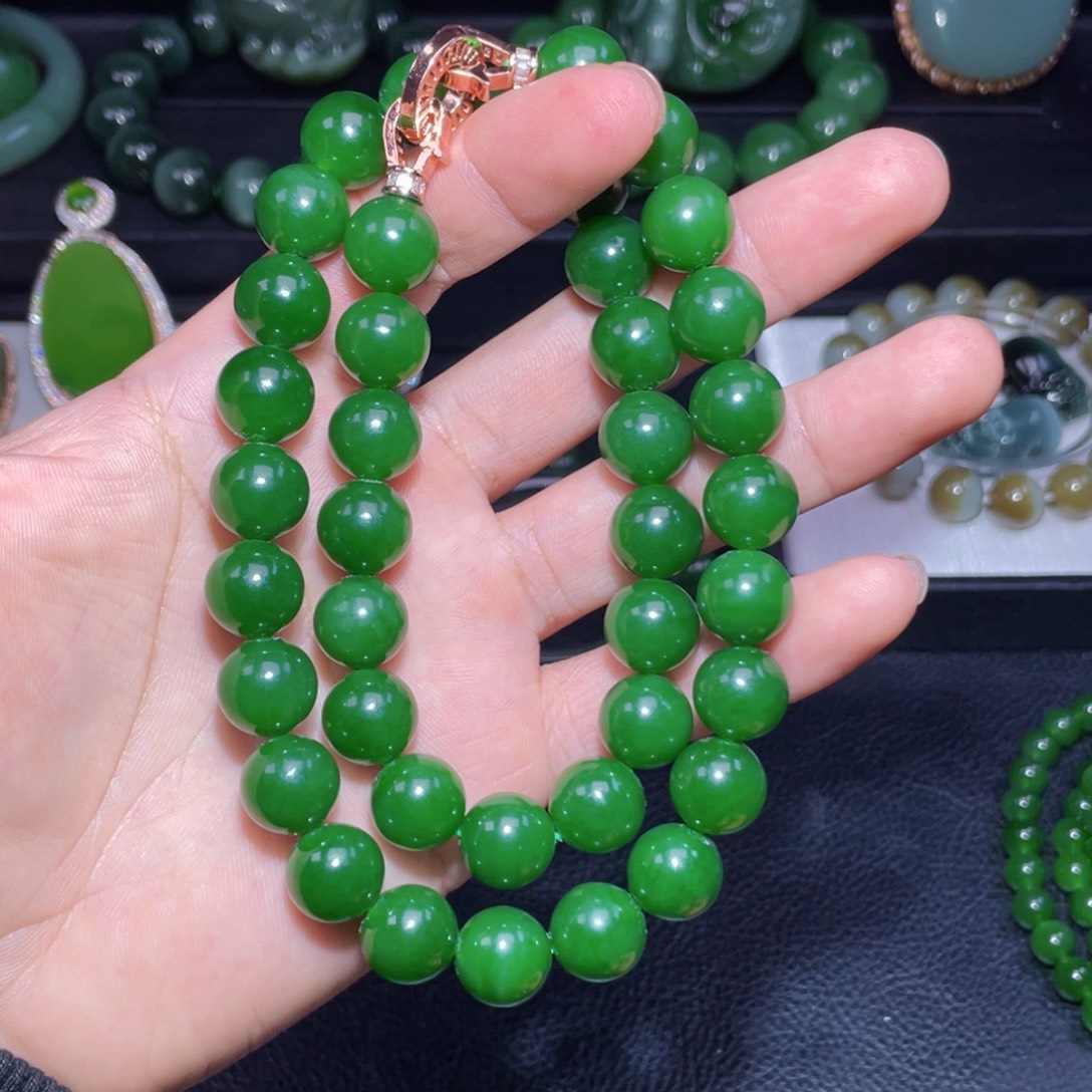 @***他和田玉（碧玉）未镶嵌手串