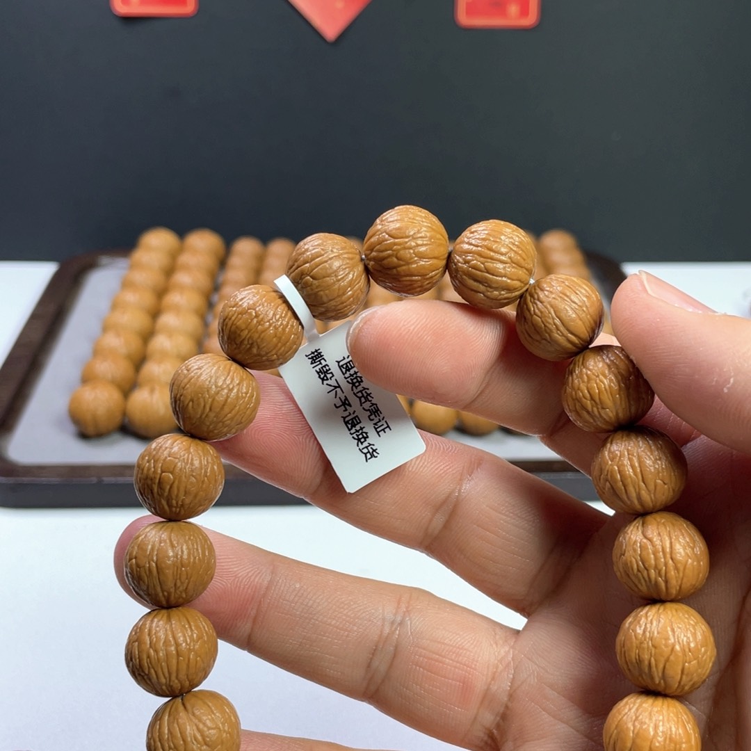 猴头核桃手串6*凤羽