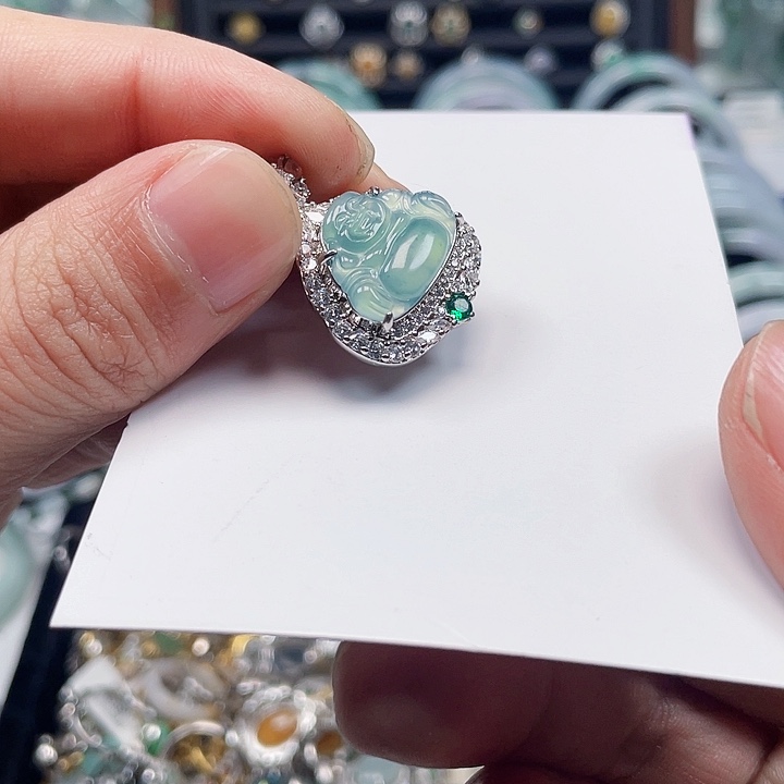 翡翠戒指未镶嵌翡翠吊坠