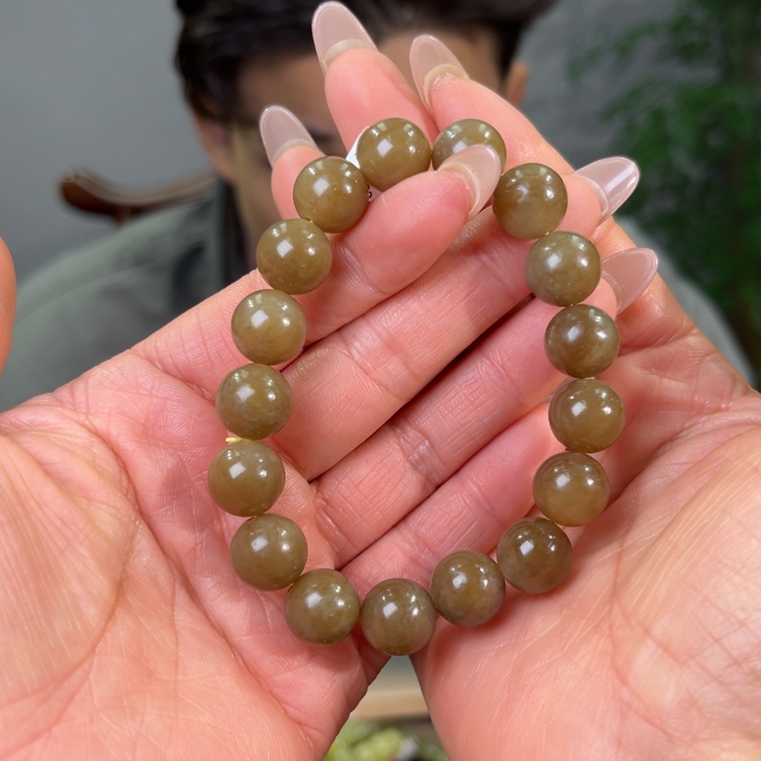 和田玉未镶嵌手链天然和田玉新疆且末金山糖料12