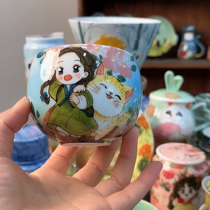 陶景德镇釉下手绘陶瓷 