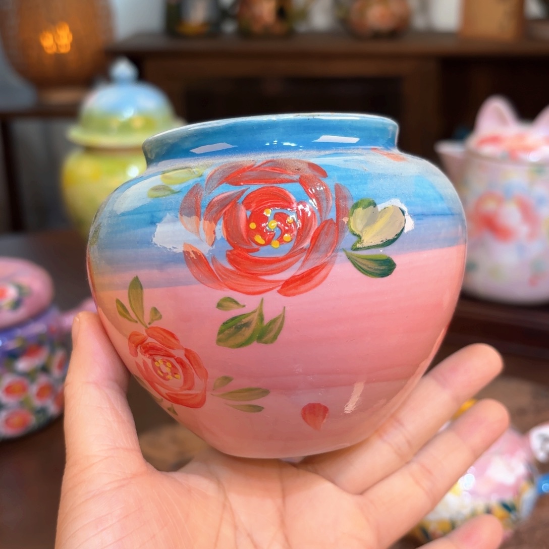坐****景德镇手绘高温釉下彩陶瓷茶具