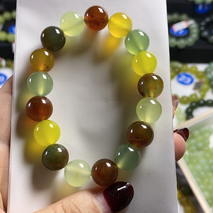 【闪购商品】蛇纹石玉手链未镶嵌熊***觉卡12