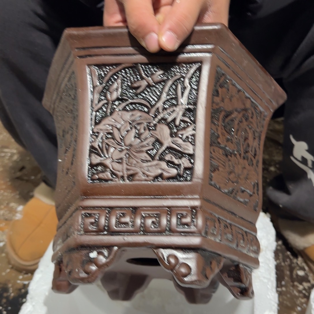 花盆紫砂瑕疵也是