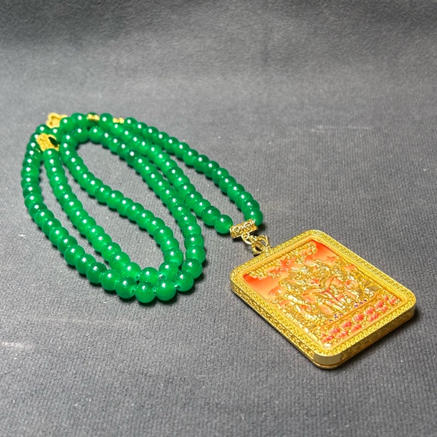 铜合金吊坠 （亏米清仓）藏式风九尾妖狐浮雕立体护身配饰/含链