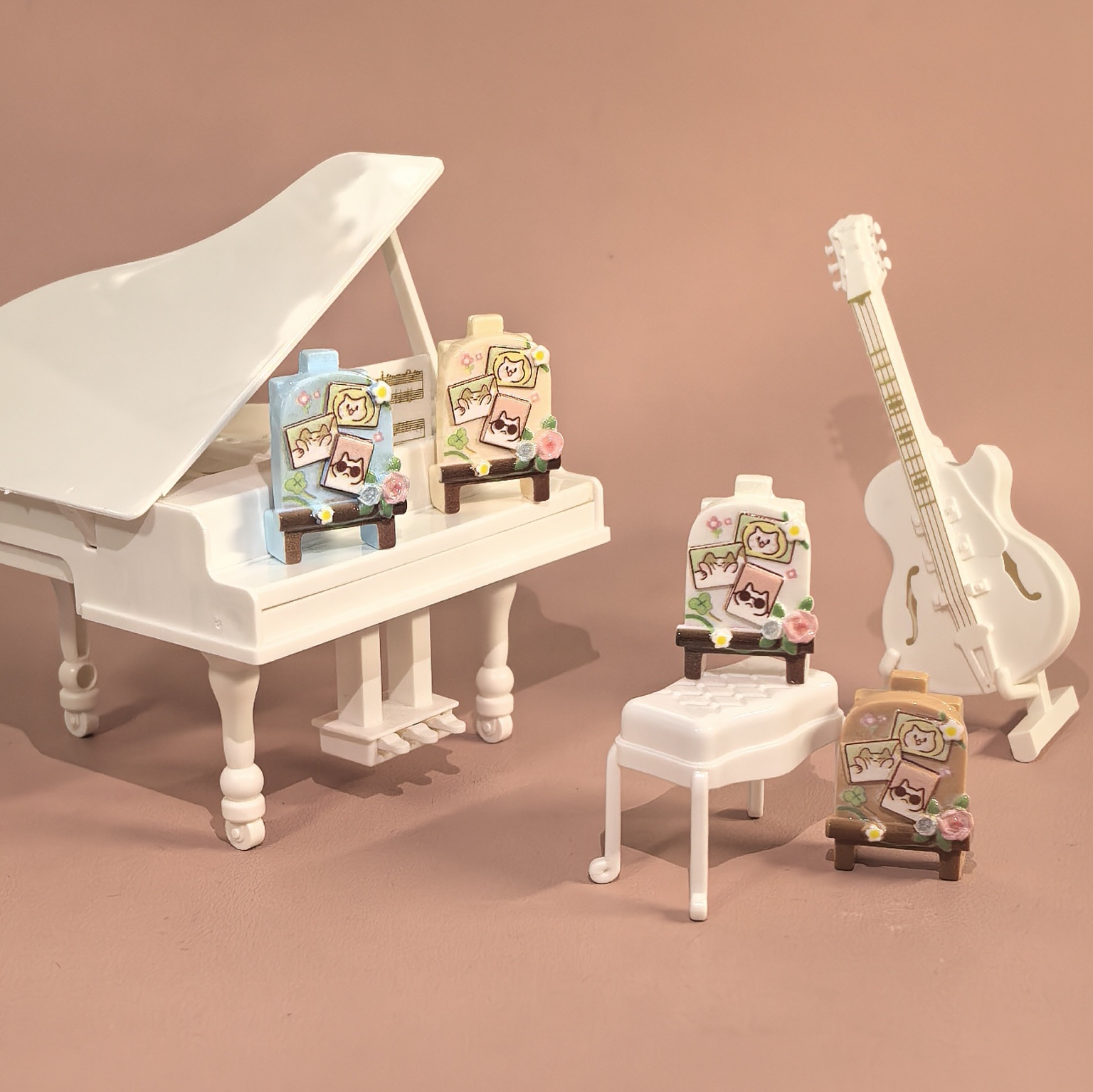 【球浅定制3】喵板儿 树脂配件生日礼物可爱微缩DIY创意