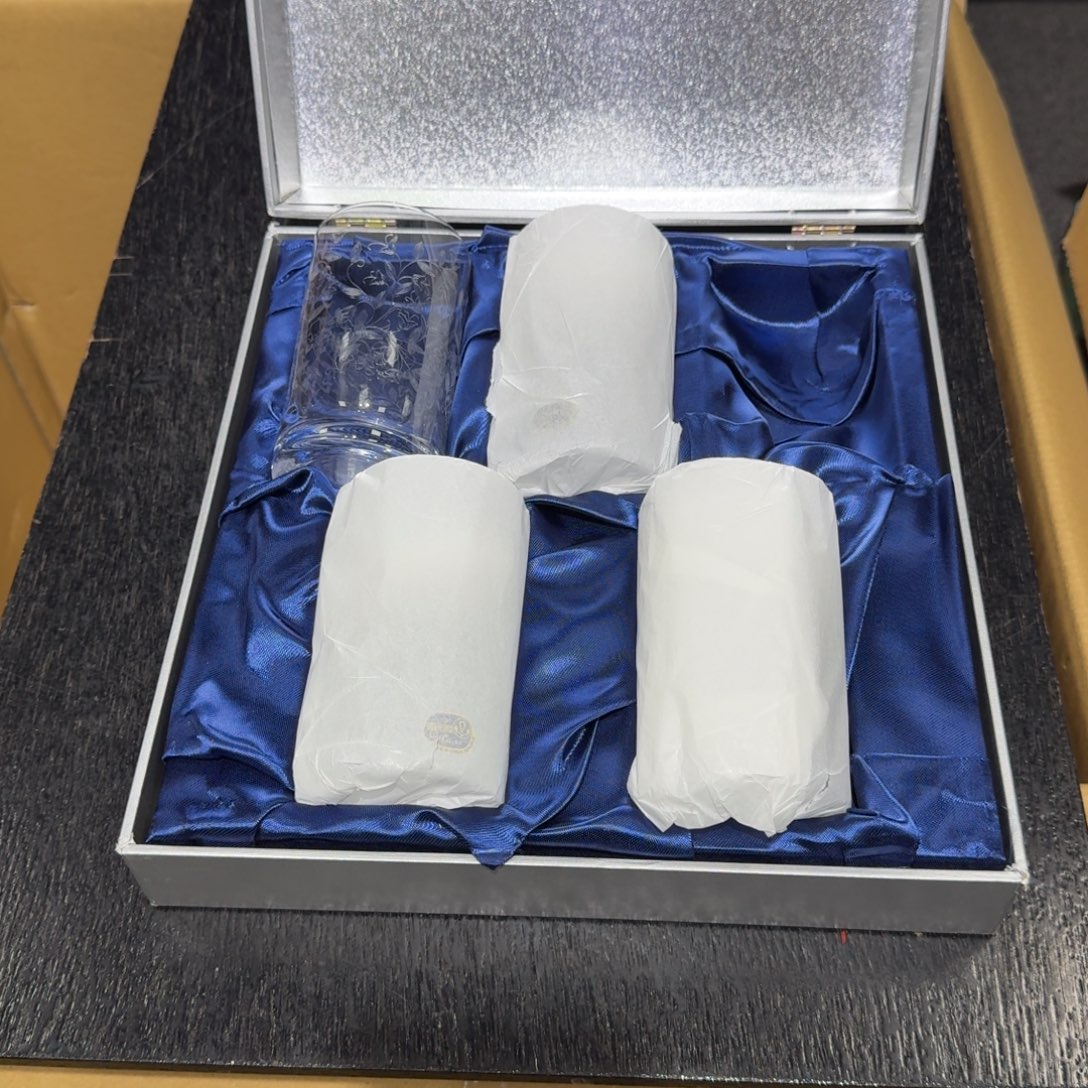 玻璃日本中古工艺品摆件