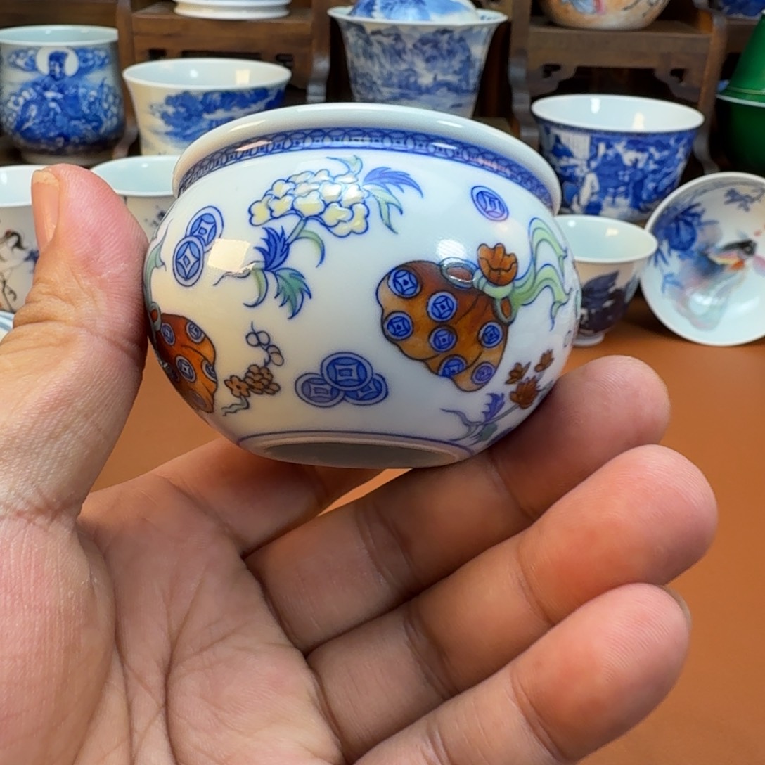 ****丘陶杯子景德镇全手工手绘陶瓷