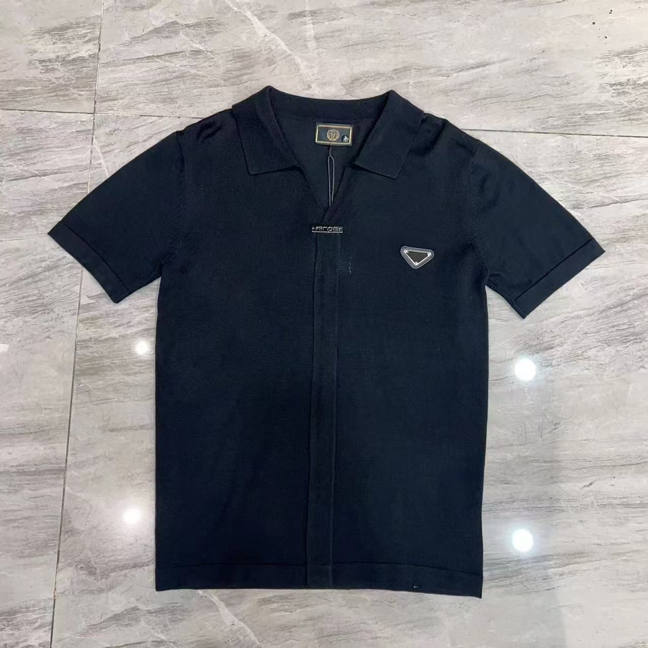 男士针织翻领针织短袖简约商务风1197秋冬针织半袖打底POLO衫修身