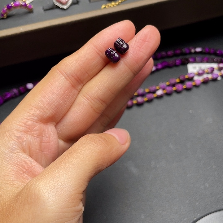 苏纪石（舒俱来）银S925镶嵌耳环