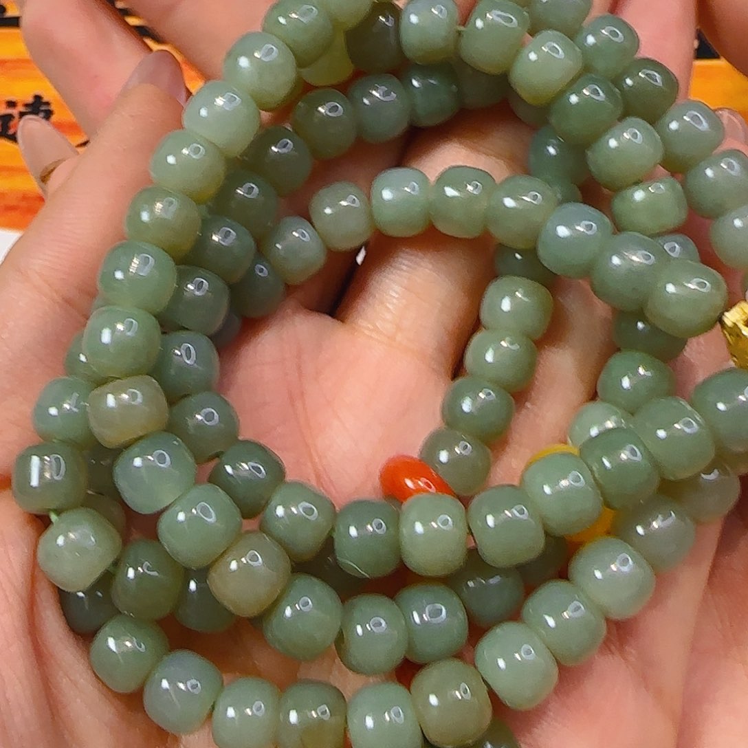 和田玉（青玉）手链未镶嵌和田玉660