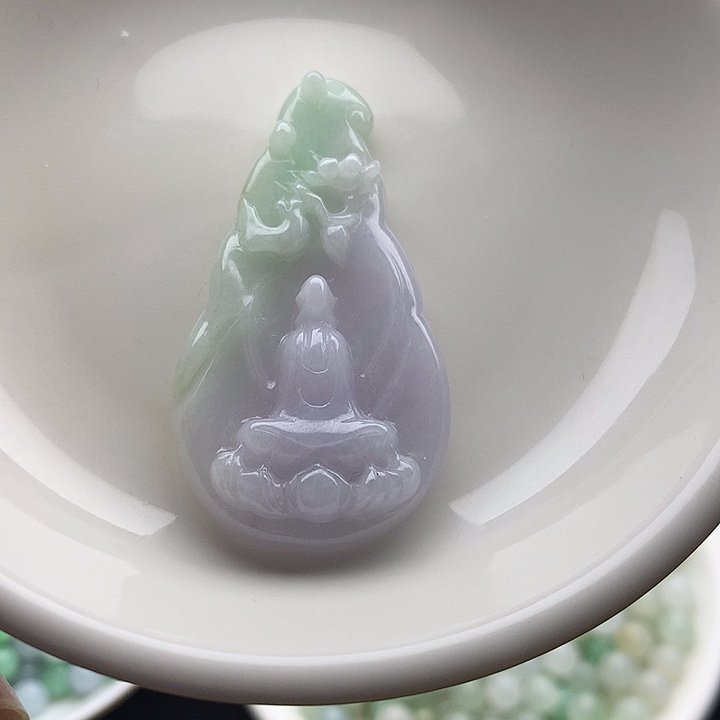 翡翠未镶嵌挂件长53悟道