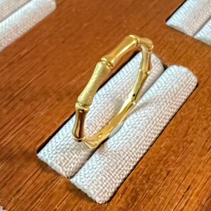 克重0.39 19号 竹节戒指 足金999