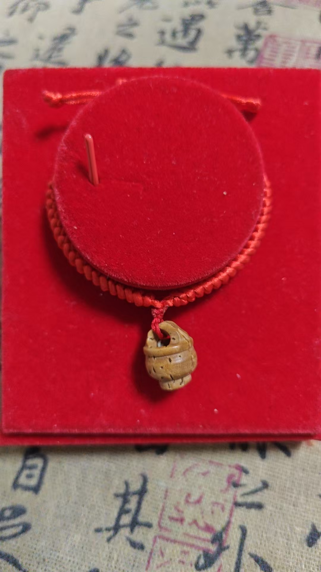 非金属木质手链 桃木篮桃核红绳手链手工编织幸运宝宝创意手绳