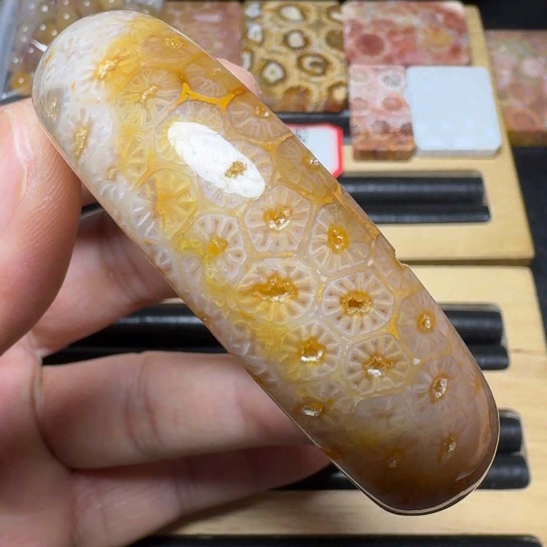 硅化玉纯天然色有机玉石未镶嵌56.8圈口