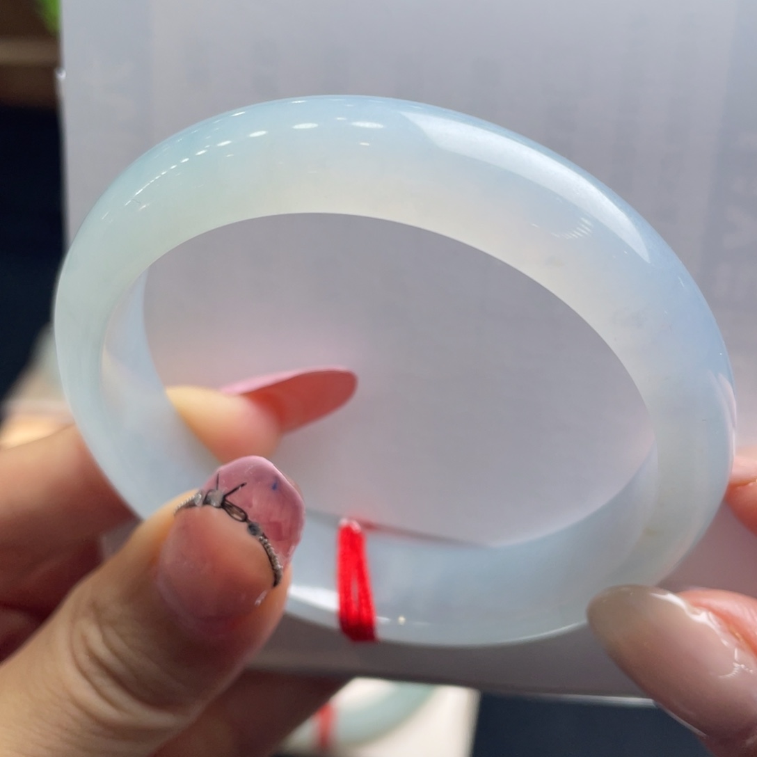 翡翠未镶嵌手镯03号 53.6正圈baby蓝