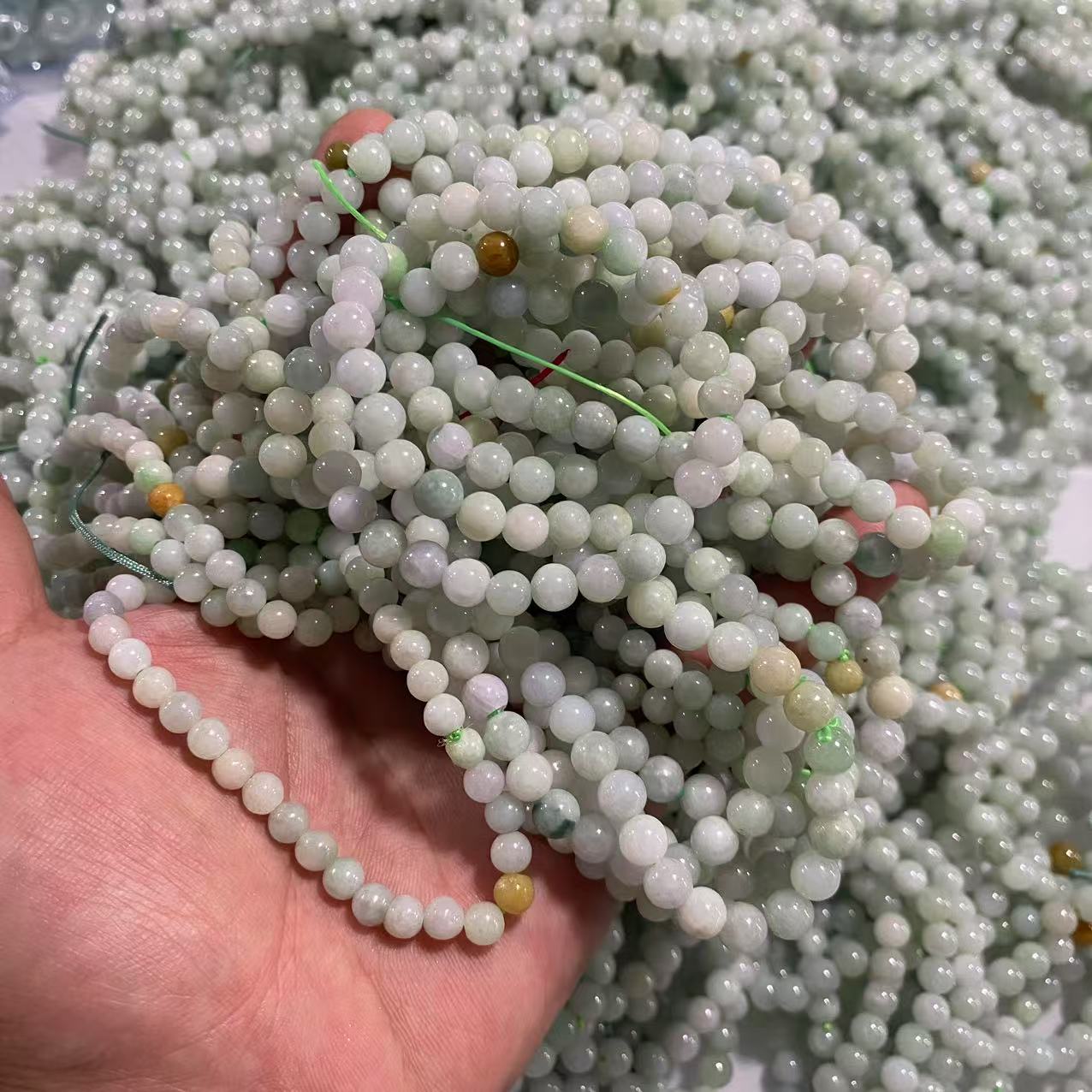 天然A货翡翠手串-卡6多样性发一