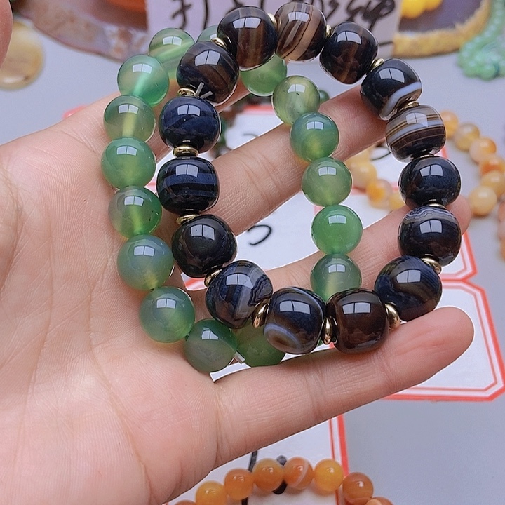 【闪购商品】玛瑙/玉髓珠宝半成品未镶嵌花**圆