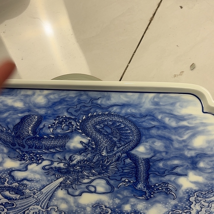 瓷片墨龙吸水干泡台景德镇