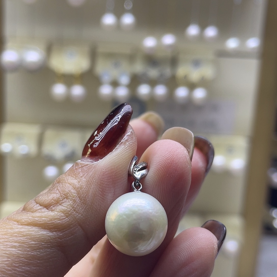 淡水珍珠银S925镶嵌颈饰