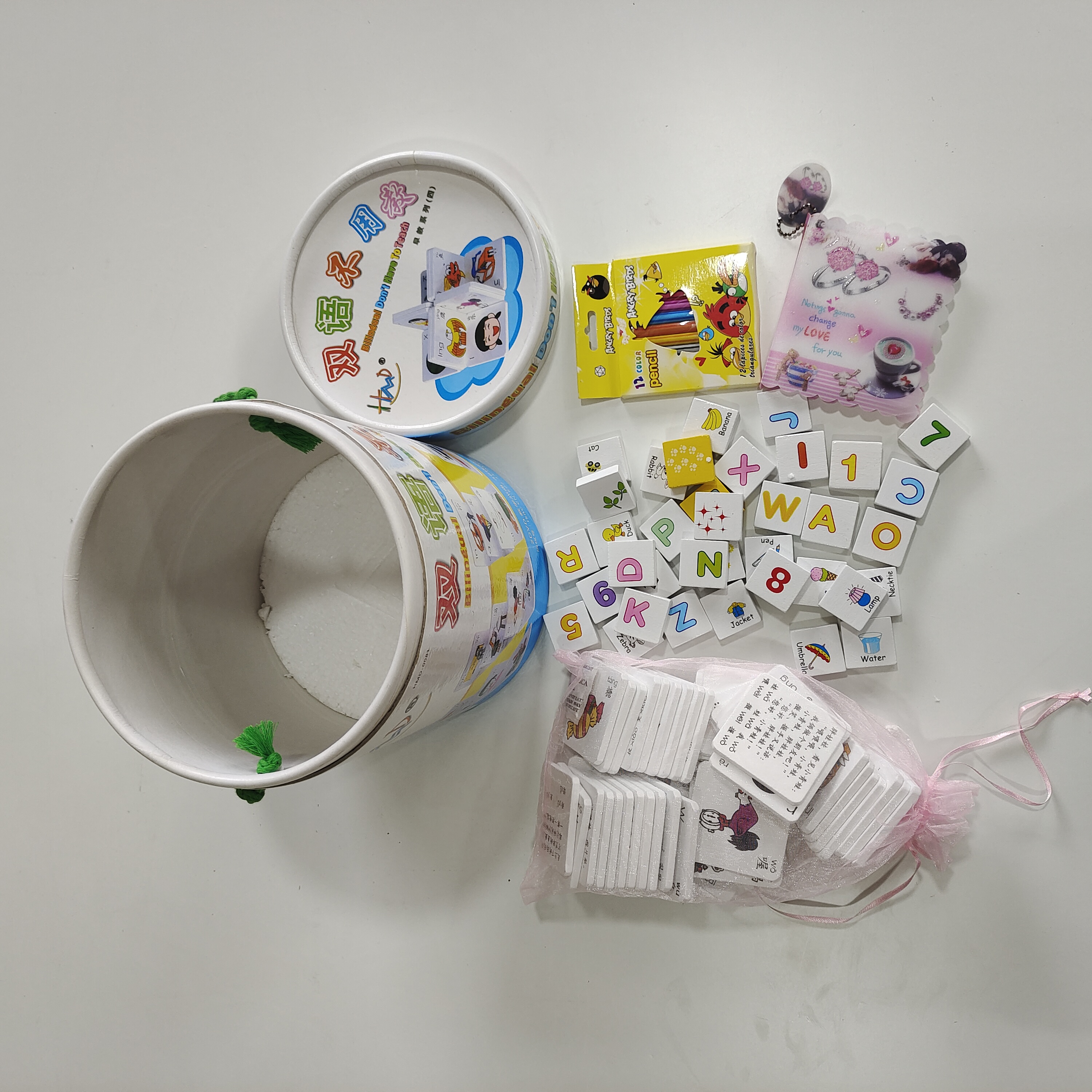 双语早教桶拼音古诗字母数字