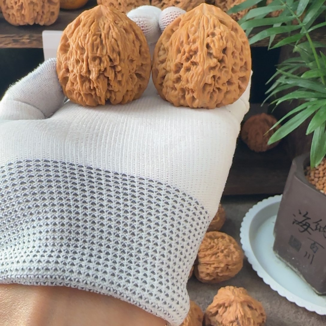 精***作文玩核桃把件南将石42全品