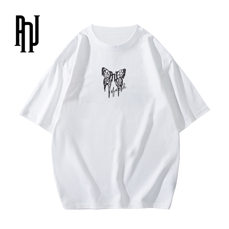 PNJ蝴蝶印花百搭宽松情侣款夏季休闲T恤衫圆领印花短袖CX