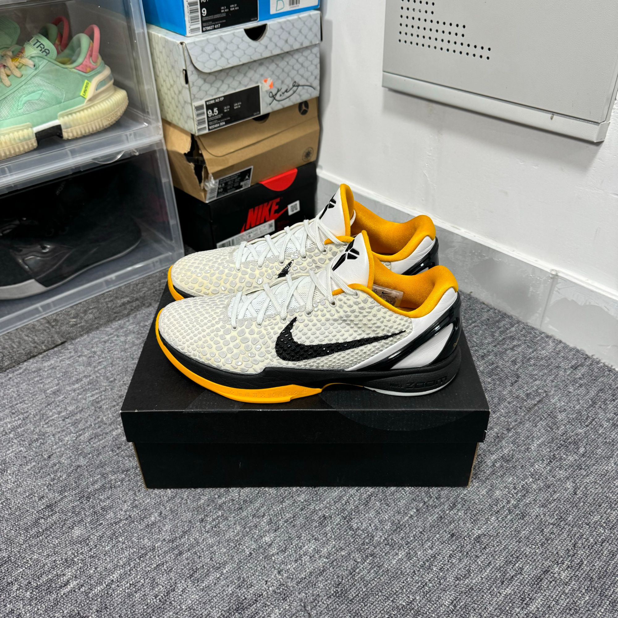 壹 44.5码 zk6 科比6 季后赛 95新 无原盒 鞋帮修复