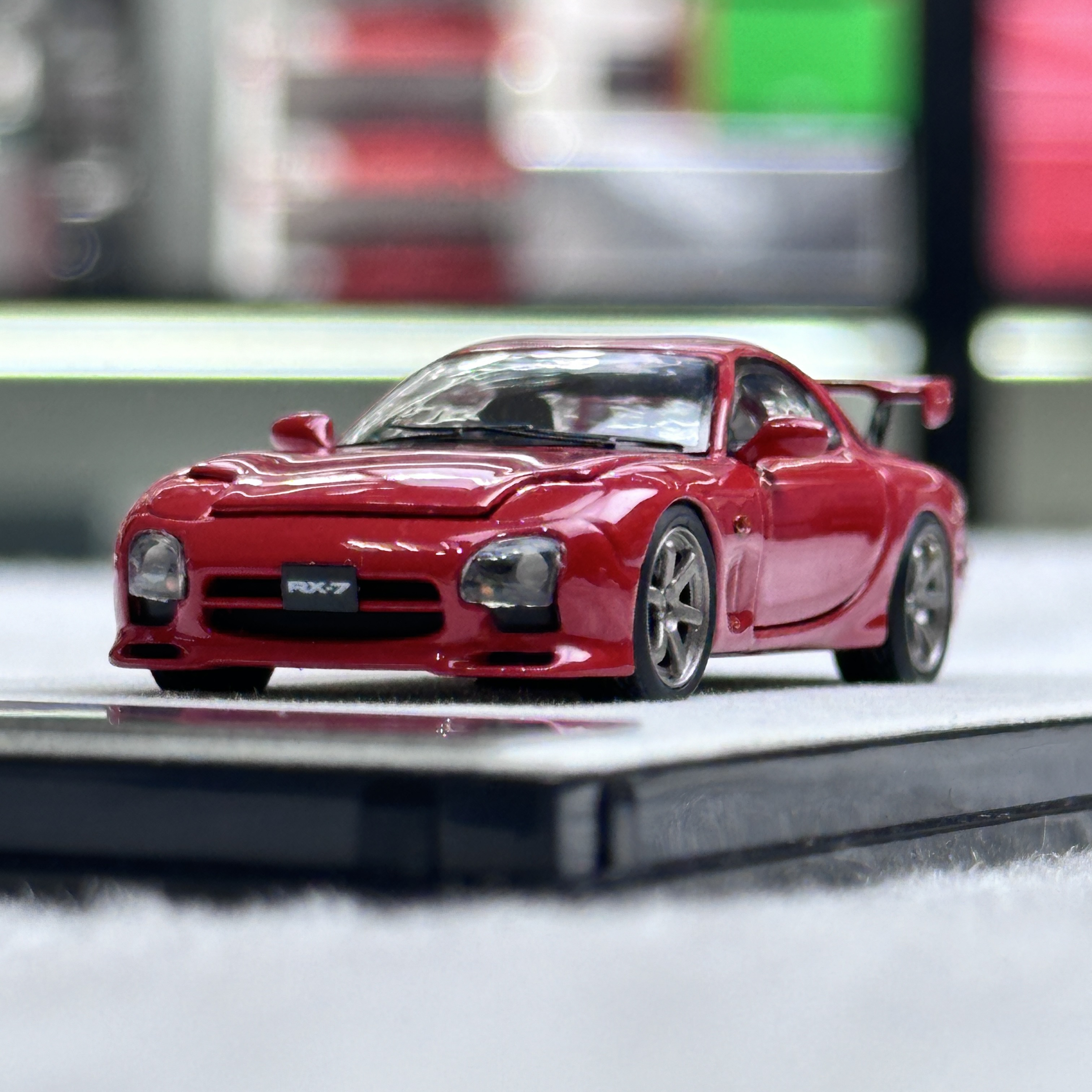PGM 1:64 马自达 Mazda RX7 红色 合金全开 仿真汽车模型全新现货
