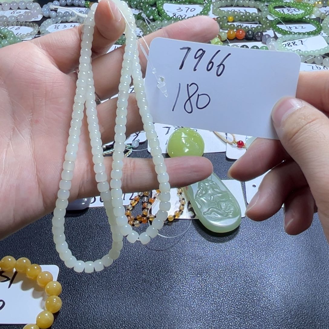 大***锡和田玉未镶嵌项链7966