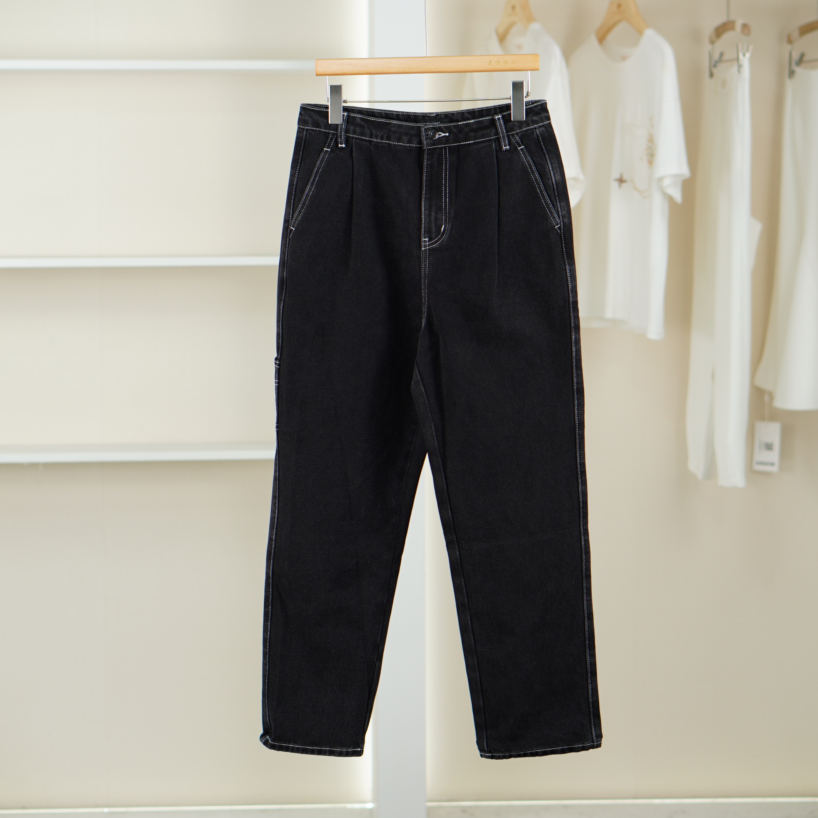 麦迪尚品【菀C】5101092 春秋时尚休闲百搭牛仔长裤品牌女装折扣