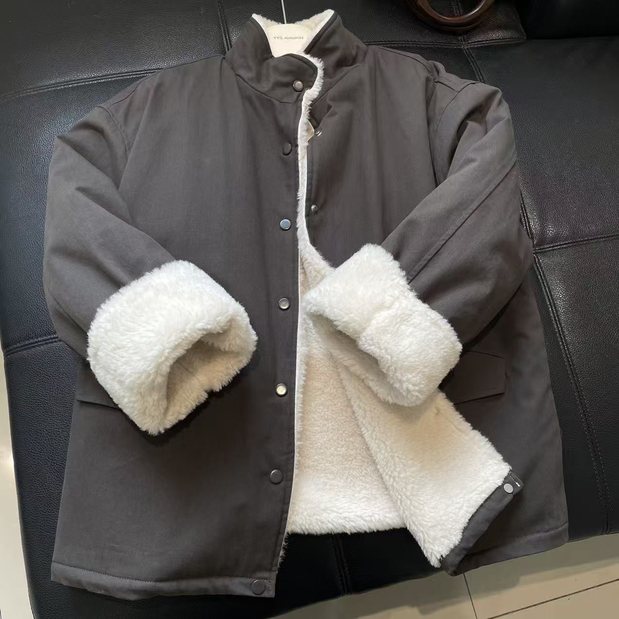 CS622冬装加绒加厚保暖厚实棉服棉衣女士