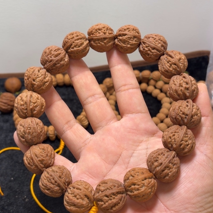 文玩核桃手串西瓜纹手持 轻微色差