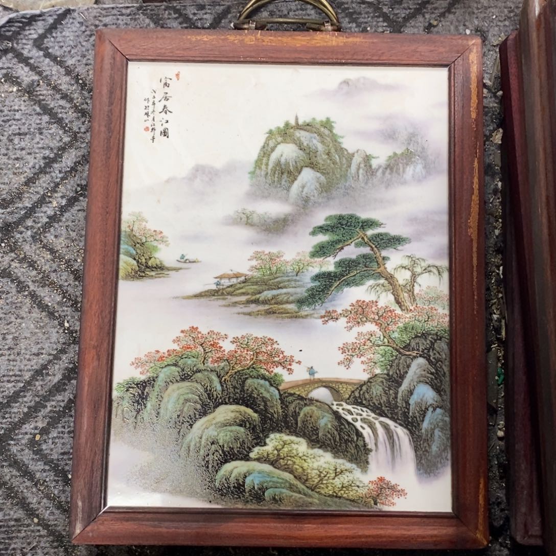 瓷37*28 景德镇瓷板画柴窑烧制