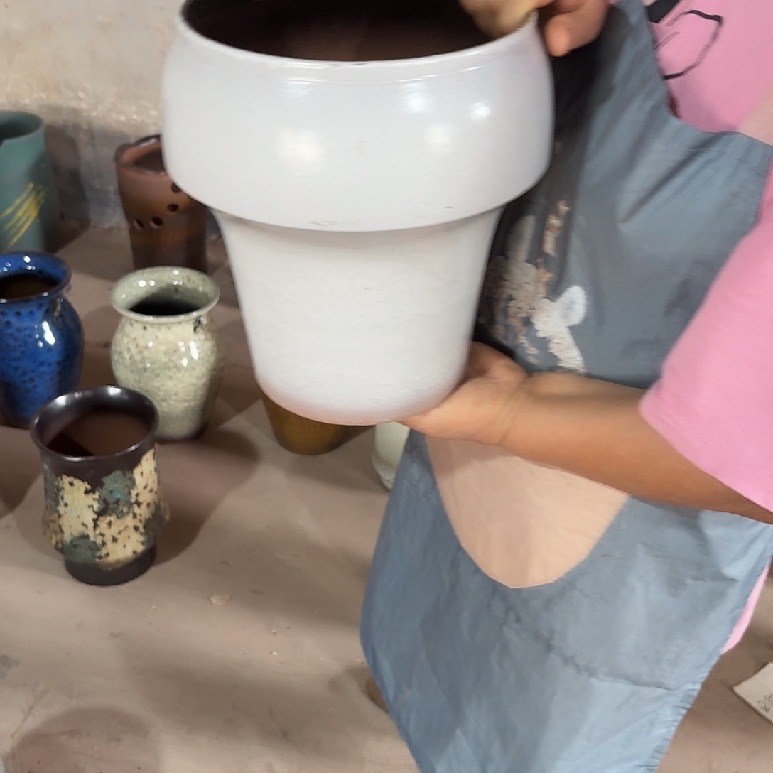 紫砂花盆口22高26