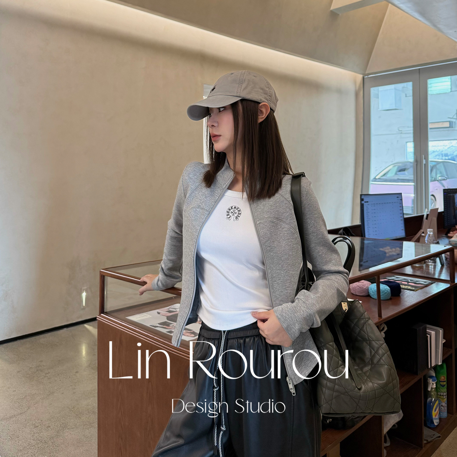 【假两件立领外套】ZYWT59272修身显瘦运动风潮牌百搭假两件外套