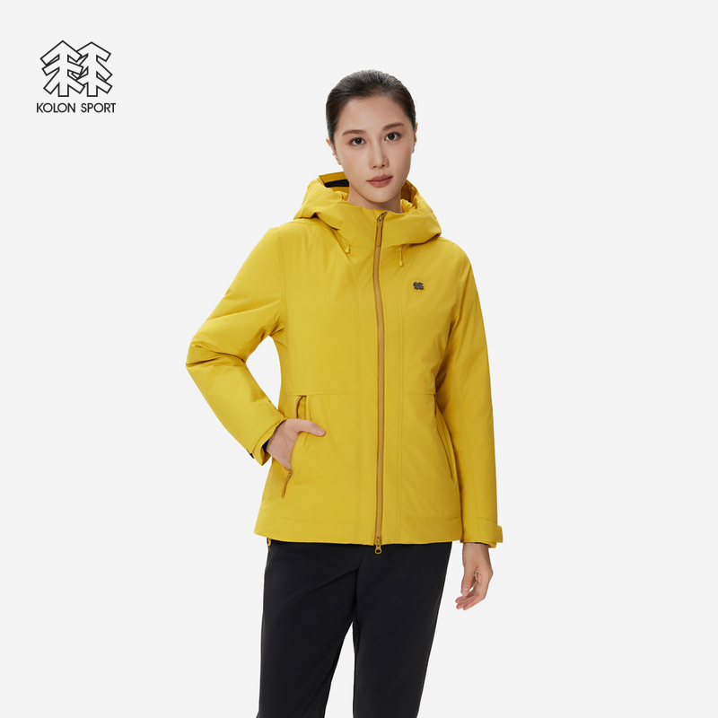 KOLON SPORT可隆羽绒衣防风透湿男女连帽防水夹克冲锋衣2级