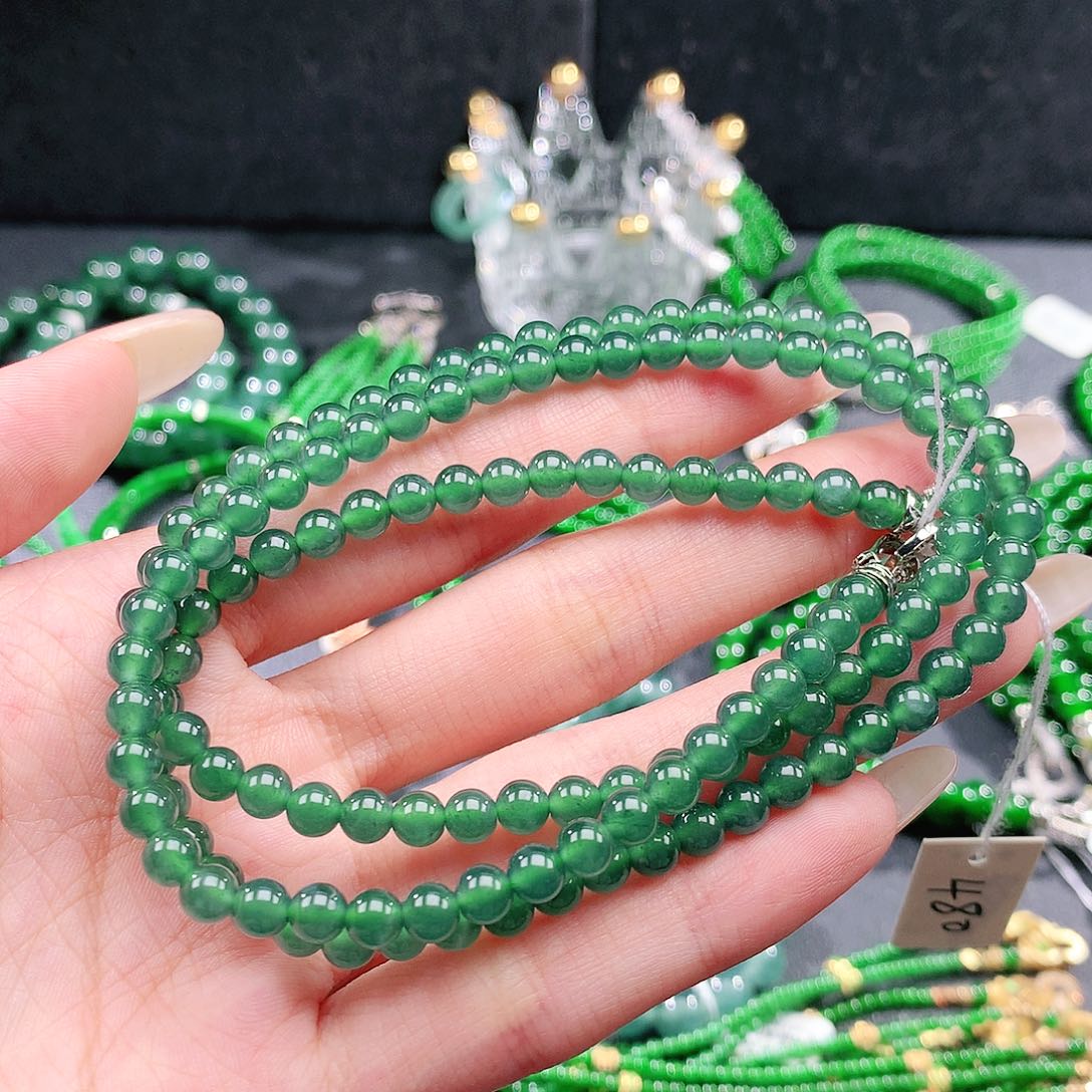 翡翠未镶嵌手链项链