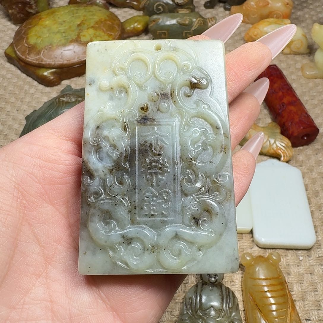 白玉菩提吊坠挂件