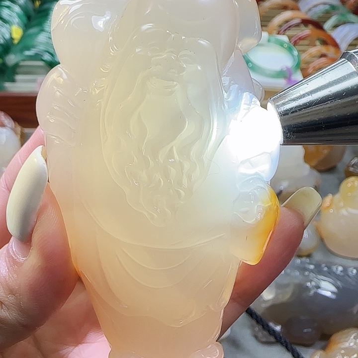 玛瑙/玉髓合金手把件