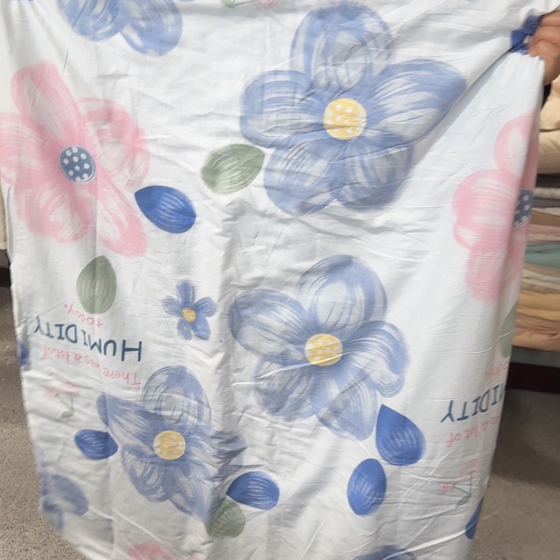 原驼毛马正身毛棉绒被套1.5彩蓝