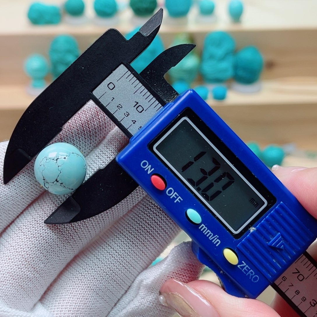 未镶嵌绿松石圆珠