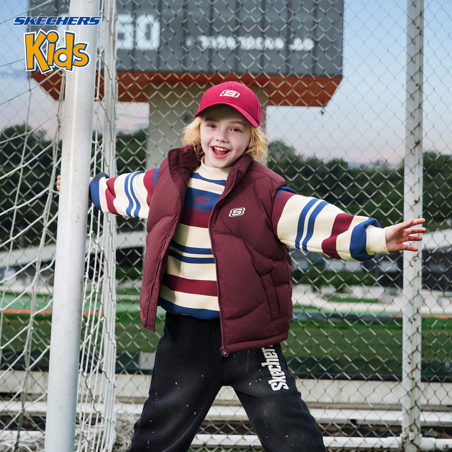 Skechers Kids斯凯奇儿童男女童秋冬保暖羽绒服马甲H425B023【ZL】