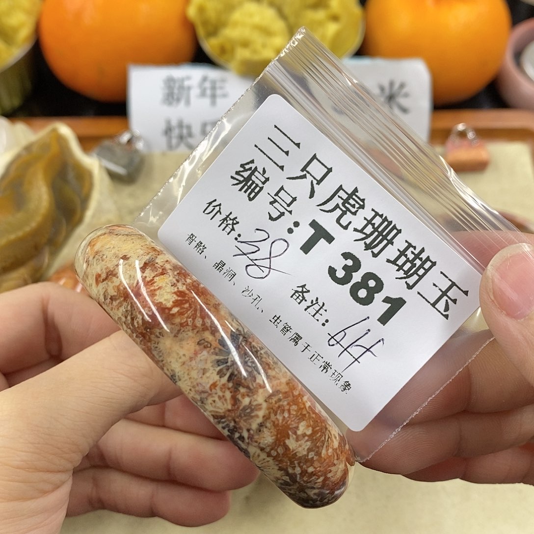 硅化珊瑚（珊瑚玉）1未镶嵌柠**•