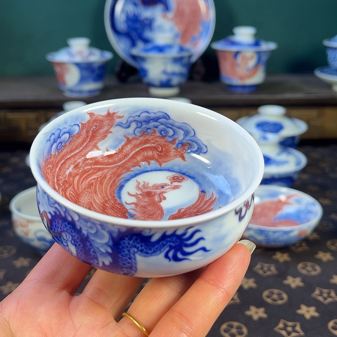 瓷片景德镇市自成堂手工手绘