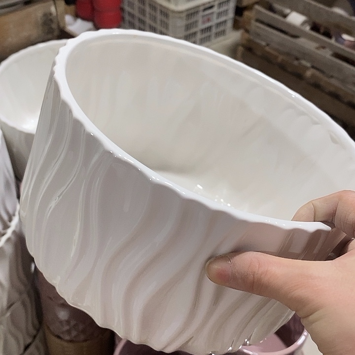 陶盆有孔 瑕疵针孔漏釉介意勿拍外口 22外高12