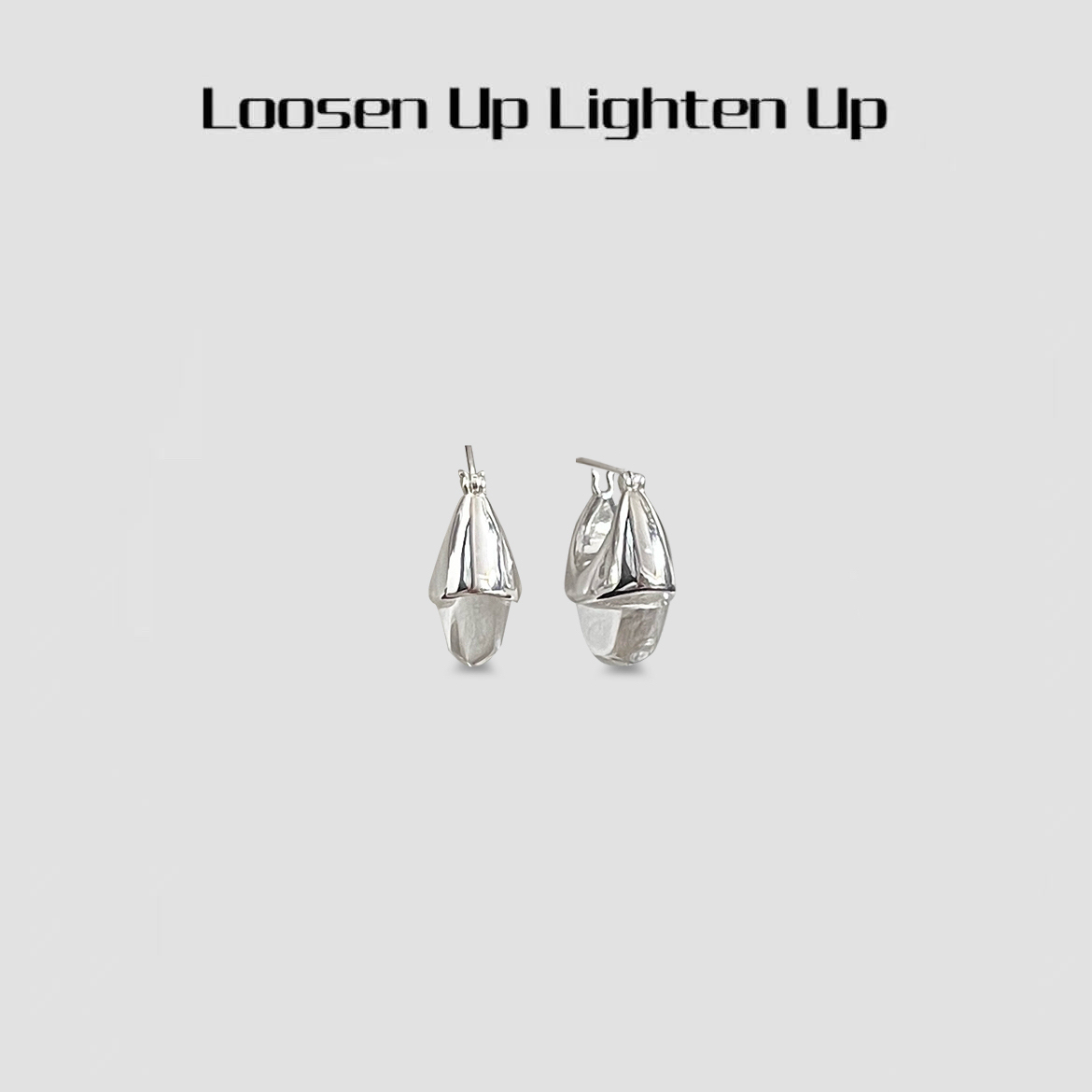 合金耳饰 Loosen Up【琉璃凝露耳环】小众简约高级液态拼接设计耳饰