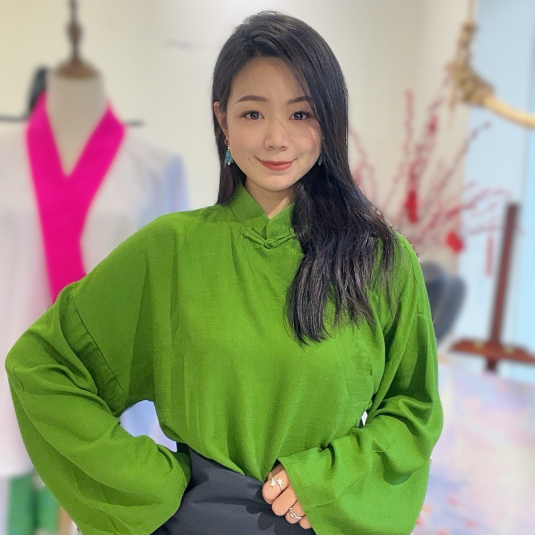 藏袍内搭衬衣（大宽袖素板）女士衬衣