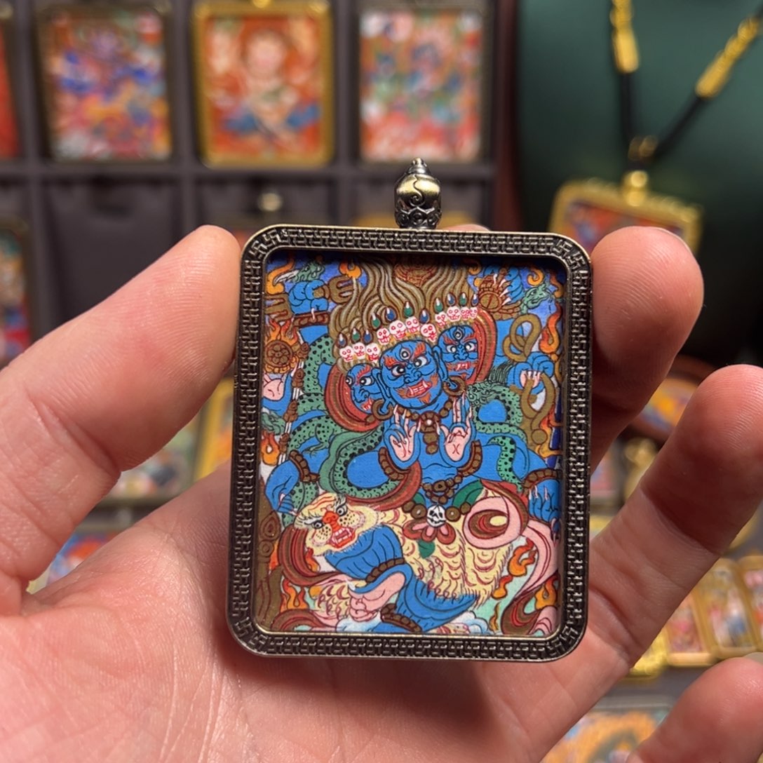 吊坠秽迹金刚纯手绘唐卡