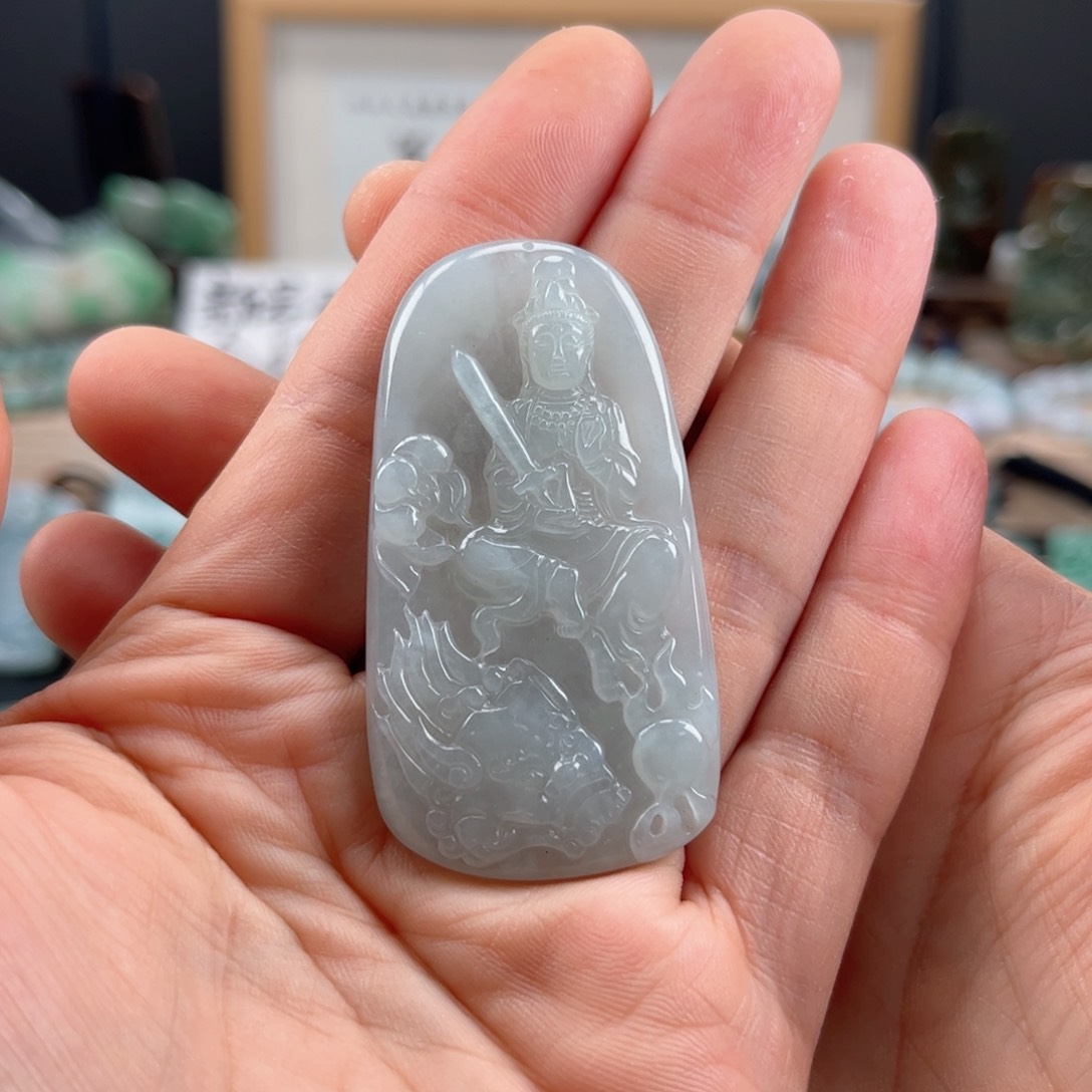 翡翠颈饰未镶嵌文殊